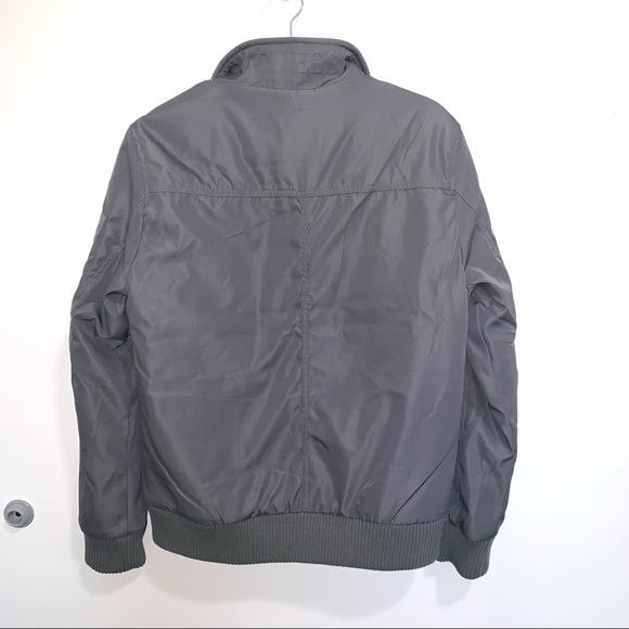 NWT Guess Men’s Grey Nylon Jacket with Pockets - Picture 8 of 12